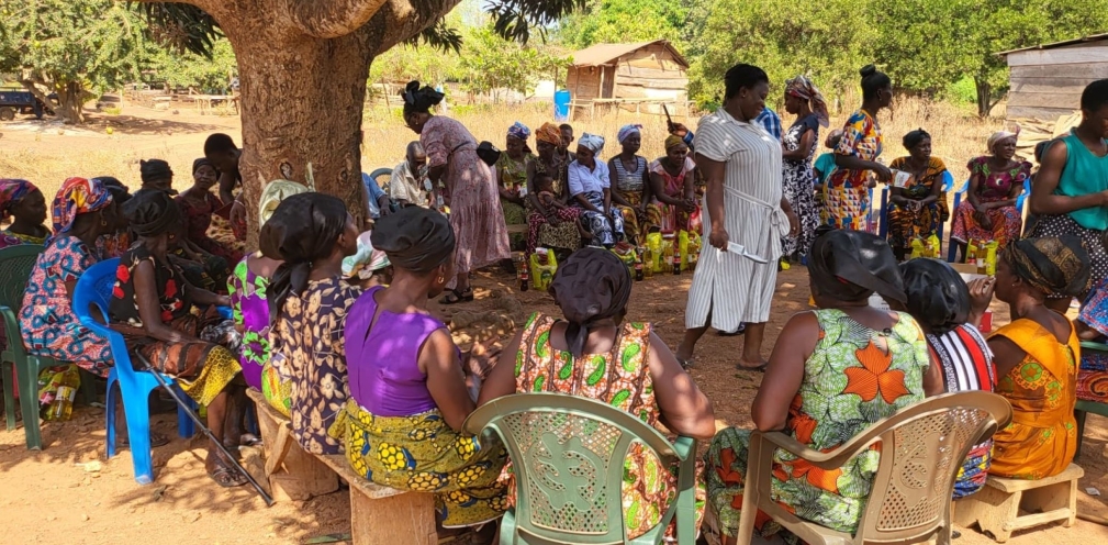Party and Health Screening with Widows and the Elderly